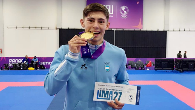 El karateca Juan Ignacio Gallardo fue el último rosarino que ganó el oro en los Juegos Panamericanos junior.