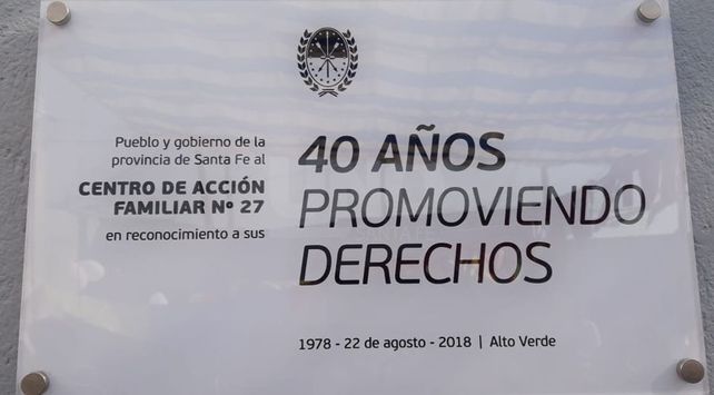 El CAF de Alto Verde celebró 40 años brindando contención y derechos