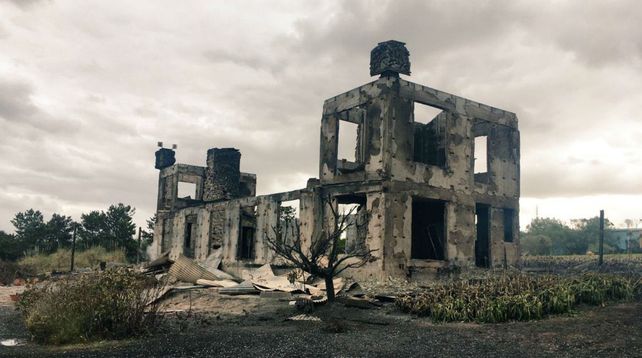La vivienda que habita el casero quedó totalmente destruída.&nbsp;