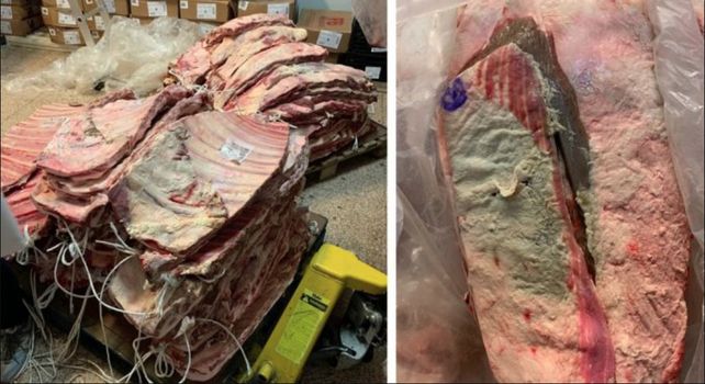 Decomisan una tonelada de carne podrida en un súpermercado