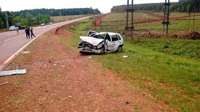 Un muerto y seis heridos tras un choque en la ruta nacional 12