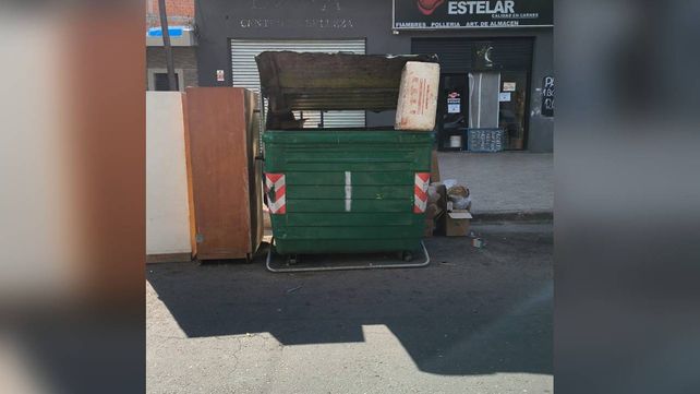 El contenedor donde el vecino de Bella Vista encontró el ferétro&nbsp;