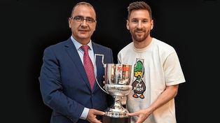 Lionel Messi fue a recibir su octavo pichichi que alcanzó la última temporada cuando jugaba en Barcelona.&nbsp;