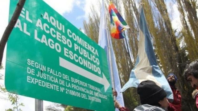 Lago Escondido. El acceso por el camino público