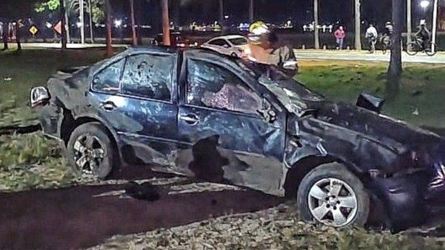 Así quedó uno de los vehículos involucrados en el accidente en Federación.