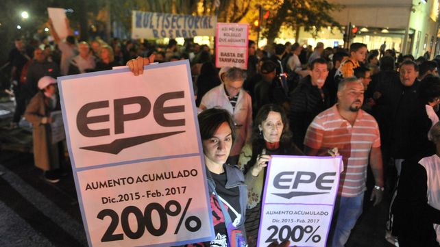 Una de las marchas en contra de los tarifazos.&nbsp;