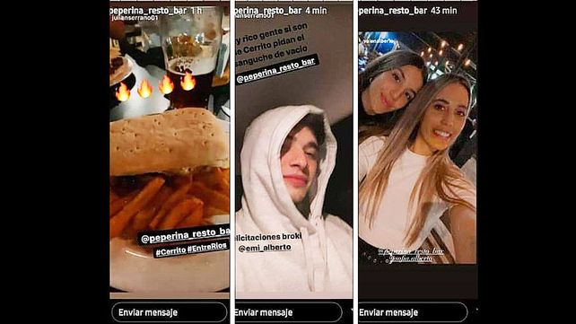 Julián Serrano compartió en sus redes la estadía en Cerrito&nbsp;