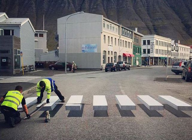 Esto hicieron en Islandia para que bajaran la velocidad en las sendas peatonales