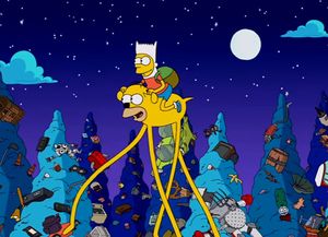 Los Simpsons homenajean a Hora de Aventuras en su nueva intro