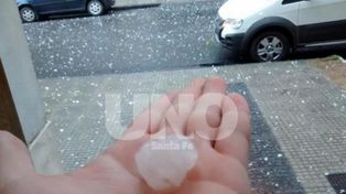 Tarde de alertas para Santa Fe: ahora por caída de granizo
