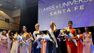 De izquierda a derecha: Julia Gil (Miss Cacao y Miss Fotogénica 2025); Nazarena Exner Panero (Miss Supranational 2025); Valentina Galizzi (Miss Universo Santa Fe 2025) y María Eugenia Brunelli (primer finalista Miss Universo Santa Fe 2025).