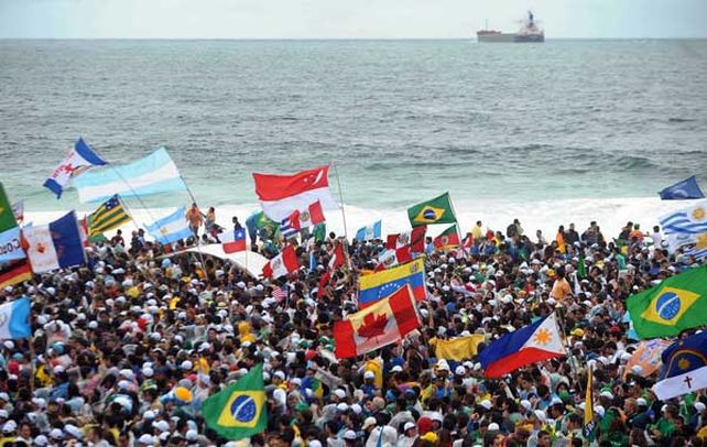 Parte de la religión. Tres millones de jóvenes católicos se congregaron en Río y ovacionaron al Papa Francisco.