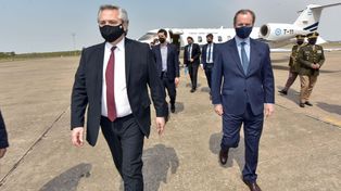 Alberto Fernández y Gustavo Bordet en Paraná