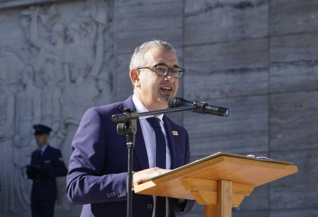 Pablo Javkin en su discurso por el Tricentenario de Rosario