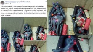 Terrible magia negra: le dejaron réplicas de dos ataúdes con cuerpos en vela