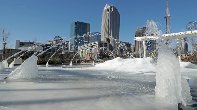 Fuentes a medio congelar en Charlotte