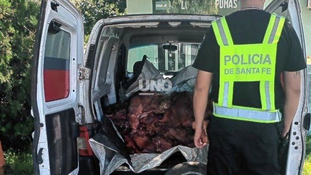Secuestran 600 kilos de carne vacuna por presunto abigeato en un control de la Guardia Provincial en Sauce Viejo.