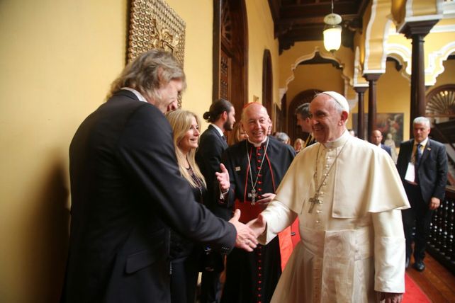 El encuentro entre el papa Francisco y Ricardo Gareca en Perú