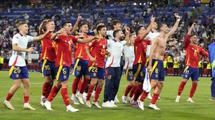 Los jugadores de La Roja desataron el festejo tras el final de la semi en Múnich.