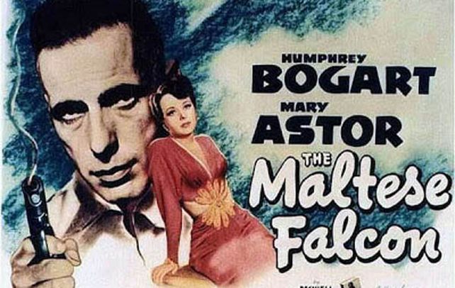 Emblemática. Humphrey Bogar y Mary Astor juntos en “El halcón maltés”.