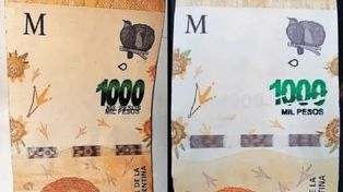Billetes con errores: los de $1.000 los compran a $25.000 por una pequeña falla