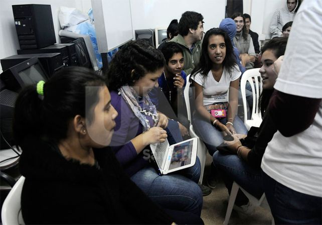 Concentración.  Los  chicos de la escuela Grilli
