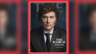 El presidente Javier Milei en la portada de la influyente revista Time.&nbsp;