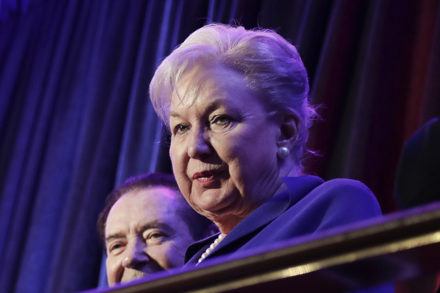 Maryanne Trump Barry durante la noche de la victoria electoral de Donald
