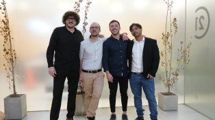 Martín Jesús Ramos, Maximiliano García, Juan Manuel Jesús y Lucas Di Martino en el día de la inauguración de las nuevas instalaciones en Puerto Norte.