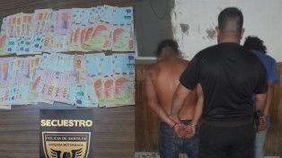 Le robaron una importante suma de dinero a un hombre en un cajero pero fueron atrapados