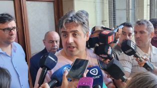 El ministro Pablo Cococcioni en la conferencia de prensa de esta mañana en Gobernación. Pondremos todos los recursos para que los colectiveros se sientan seguros, dijo.&nbsp;