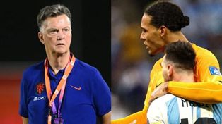 Virgil van Dijk se diferenció de Van Gaal en las declaraciones que hizo apuntando a Lionel Messi.