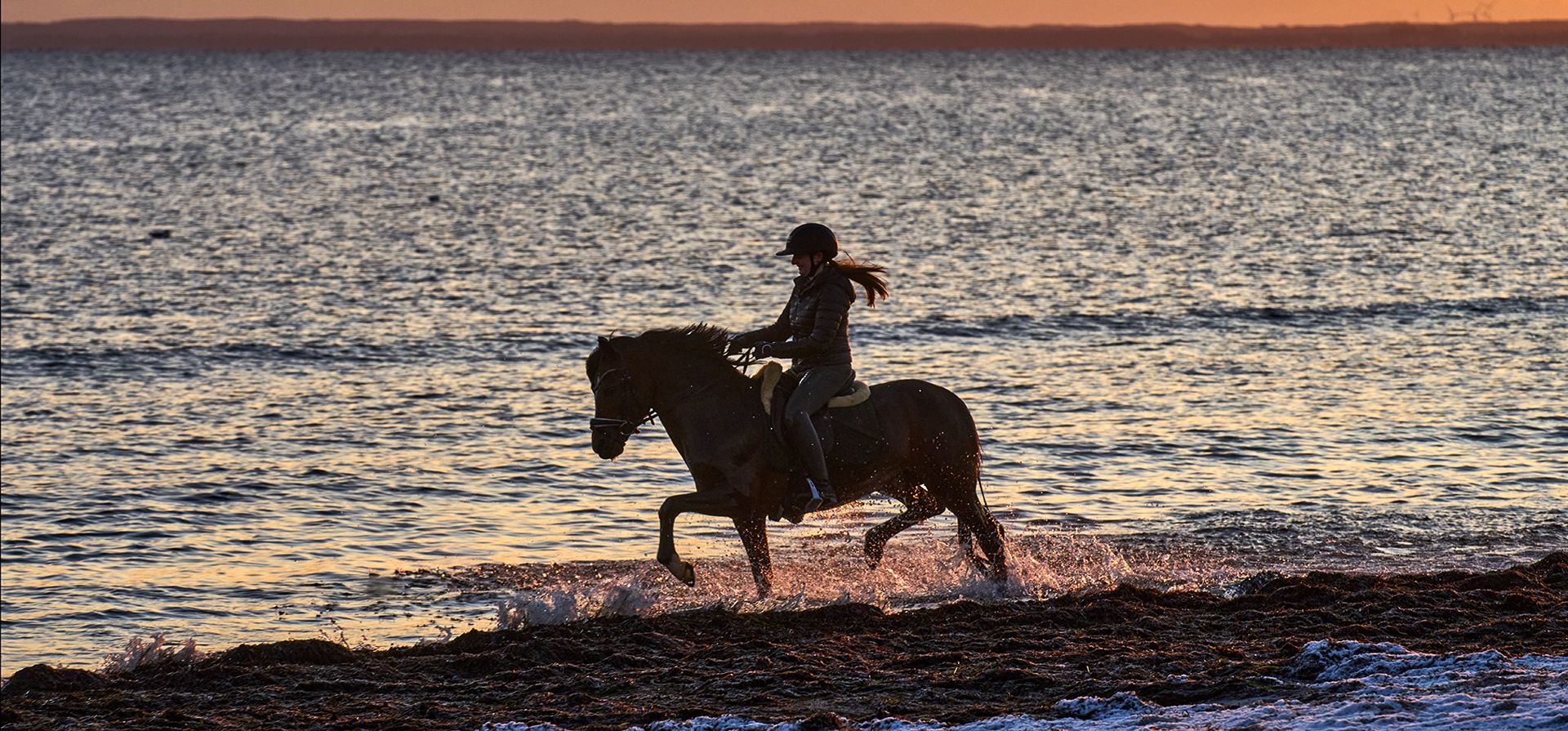 Una niña monta a caballo en el mar Báltico en Haffkrug, Alemania, la madrugada del martes 30 de diciembre de 2025. (Foto AP/Michael Probst) Una niña monta a caballo en el mar Báltico en Haffkrug, Alemania, la madrugada del martes 30 de diciembre de 2025. (Foto AP/Michael Probst)