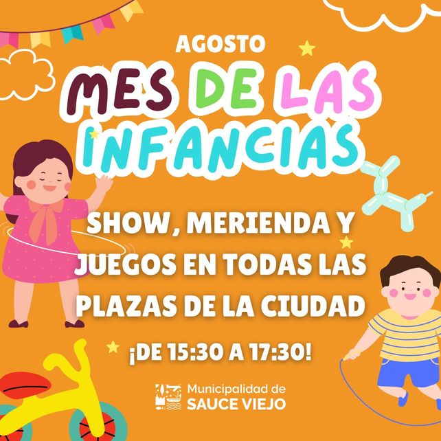 Gran festejo en el mes de las infancias en Sauce Viejo