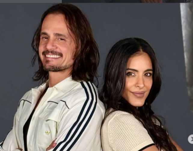 Christian Sancho junto a Celeste Muriega comparten un programa en un streaming.