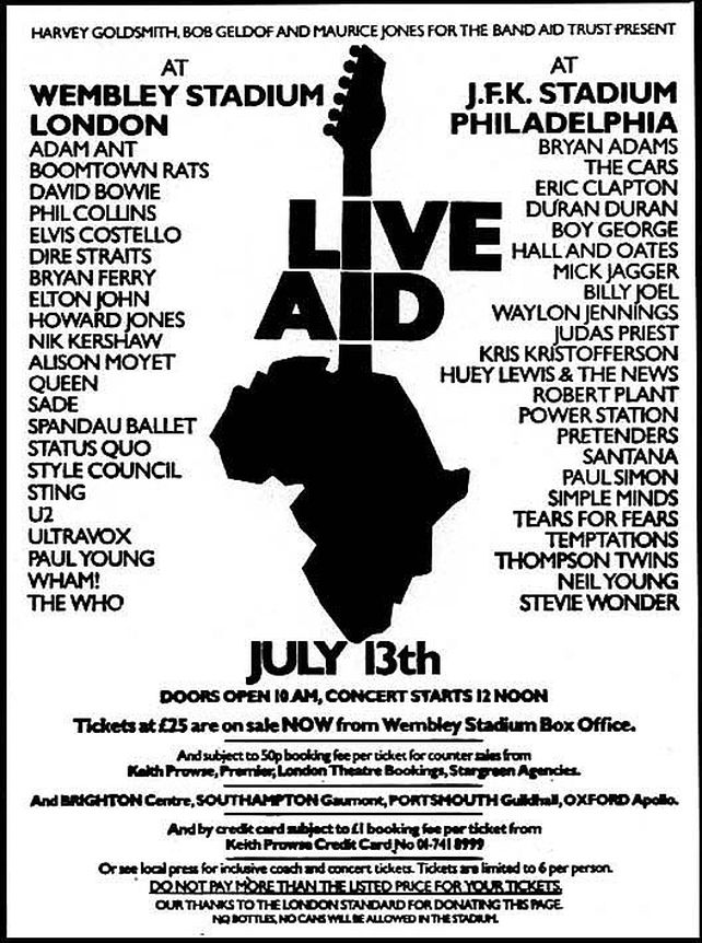 Día Mundial del Rock: 36 años del legendario concierto Live Aid