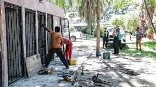 Los baños públicos en la zona del Espigón II