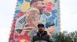 El artista Andres Iglesias, reconocido por ser el autor de mural de Messi en Santa Fe. 