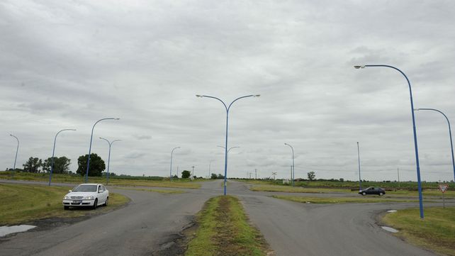 El acceso a la localidad de Puerto Gaboto. Según la falsa denuncia