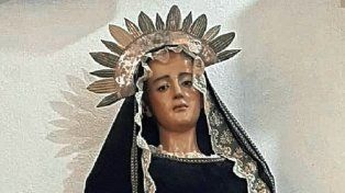 Coronda. Se vio conmovida por la imagen de la Dolorosa que lloró el pasado 9 de junio, después de una misa de sanación.