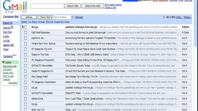 El servicio de correo electrónico de Google