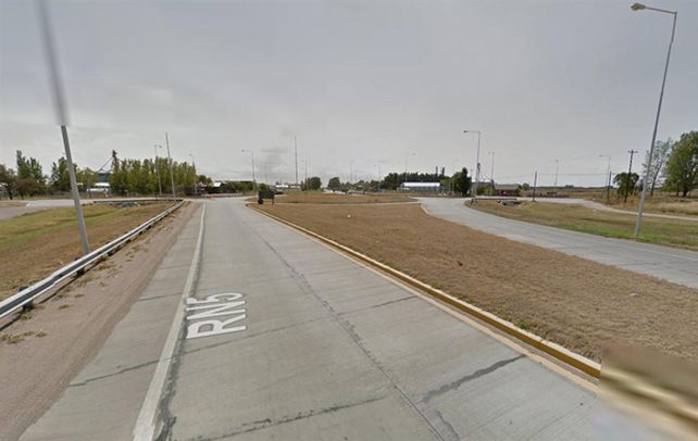 Acceso. El sector de la ruta nacional 5 donde ocurrió el accidente.