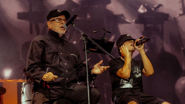 León Gieco estuvo de invitado de Trueno en el segundo día del Cosquín Rock