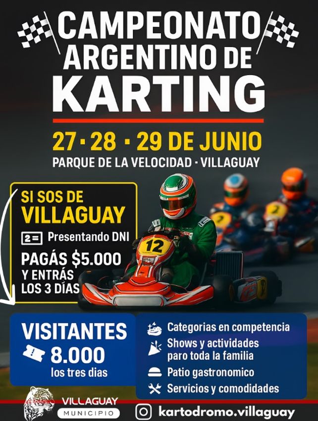 Villaguay recibe la tercera fecha del Campeonato Argentino de Karting