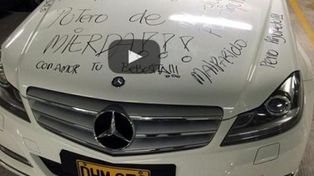 Una mujer despechada le rayó el auto de lujo a su pareja que le fue infiel