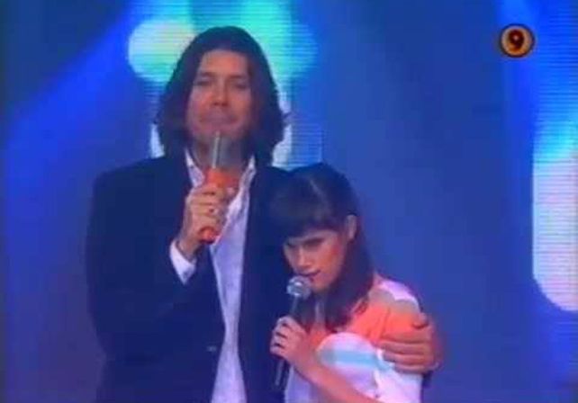 Recuerdo. En su debut televisivo emocionó a Marcelo Tinelli.