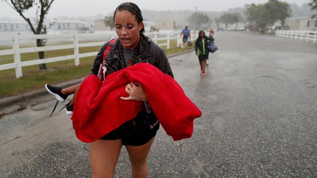 Imágenes del devastador paso del huracán Florence por Carolina del Norte