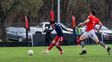 Cristian Bonesso, la figura, asegura el triunfo de Leones FC ante Cambaceres.