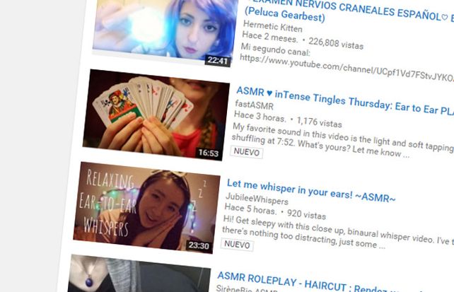 Una gran comunidad practica ASMR y la práctica se extiende cada vez más.