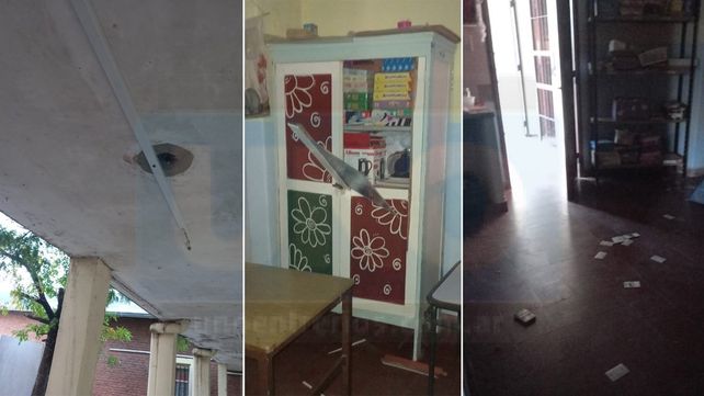 Escuela de Paraná blanco de vandalismo: destrozaron todo